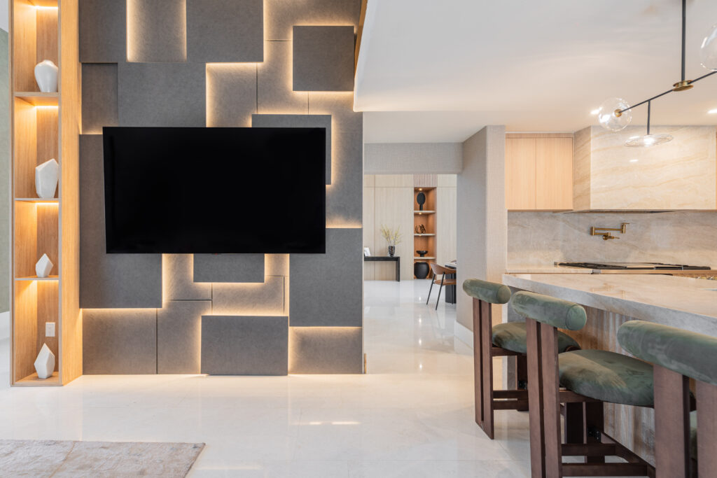 a tv on the wall